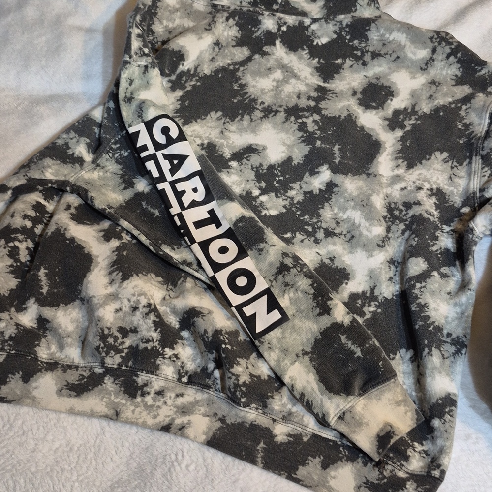 Cartoon Network Black & White Tie-Dye Pullover Hoodie Sz. XXL - Picture 7 of 7
